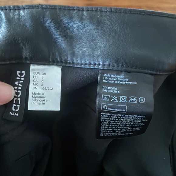 H&M Straight Faux Leather Pants - Picture 3 of 7